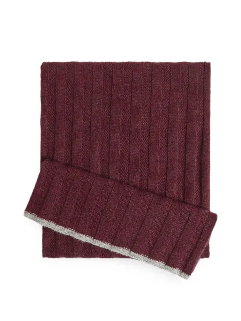 Brunello Cucinelli Kids cashmere rib knit scarf