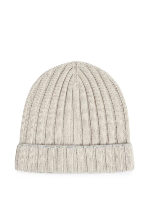 Brunello Cucinelli Kids gorro tejido de canalé