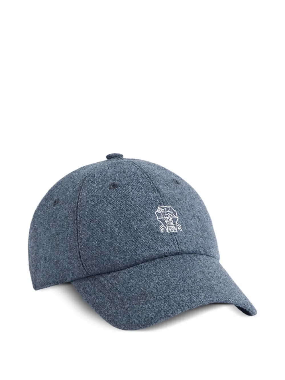 Brunello Cucinelli Kids Cappello con ricamo - Blu