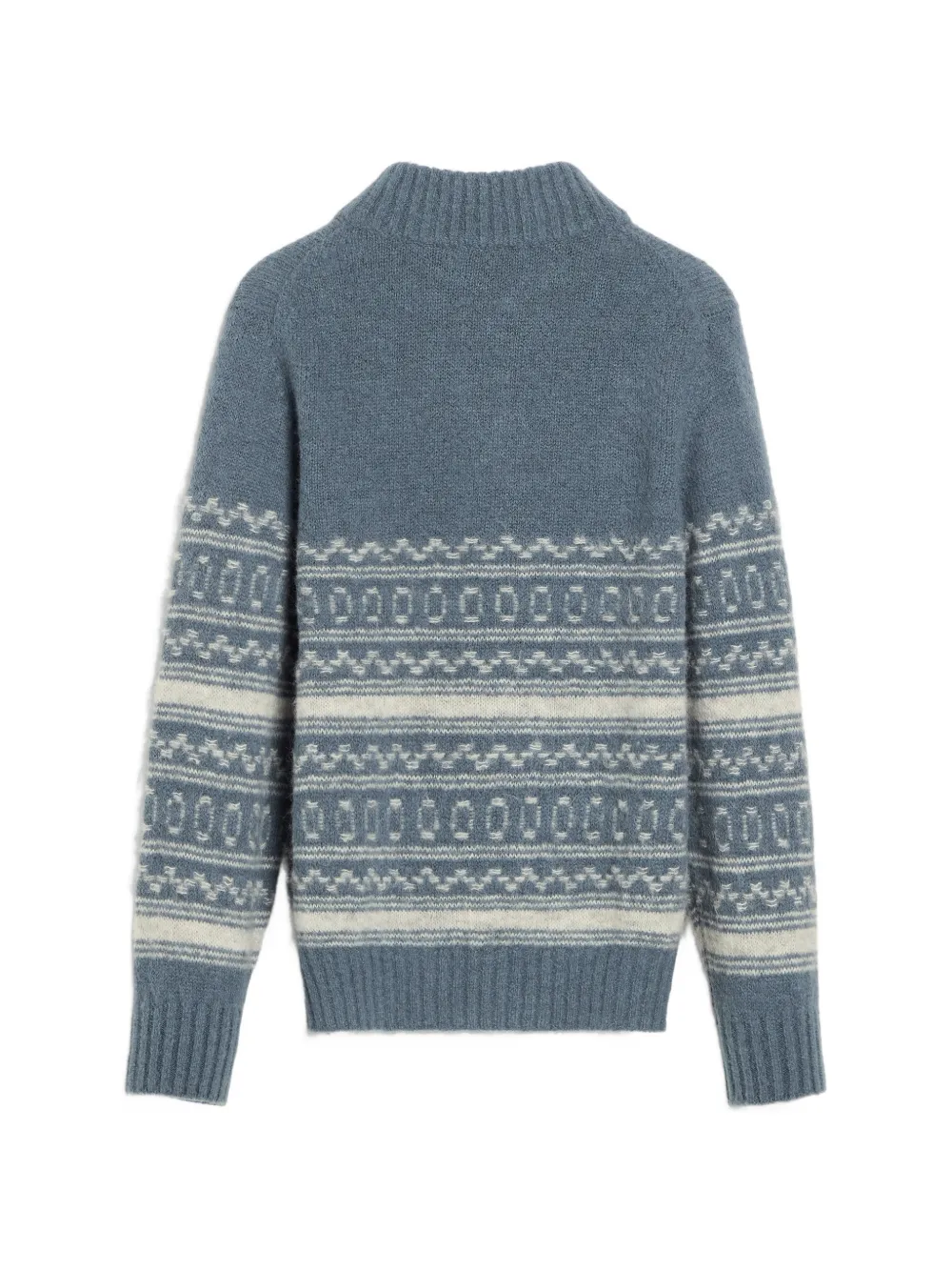Brunello Cucinelli Kids Gebreid vest met jacquard en rits Blauw