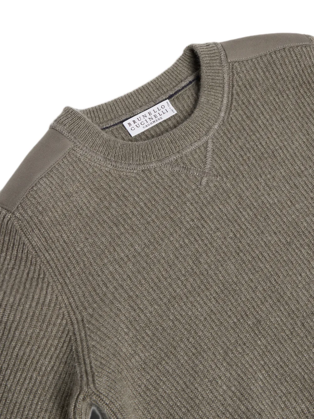 Brunello Cucinelli Kids Ribgebreide trui Grijs