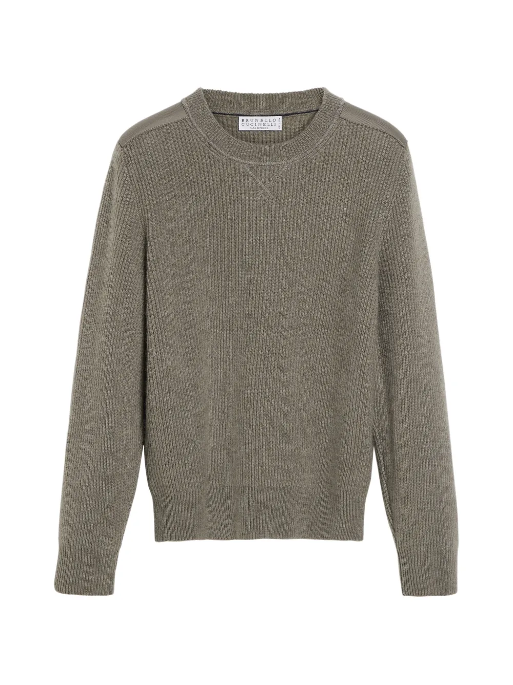 Brunello Cucinelli Kids Maglione a coste - Grigio