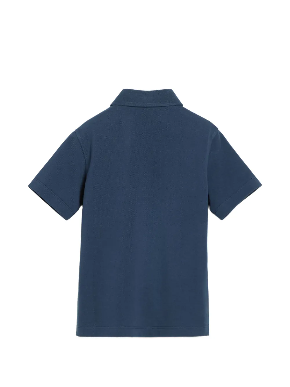Brunello Cucinelli Kids logo-embroidered polo shirt Blauw
