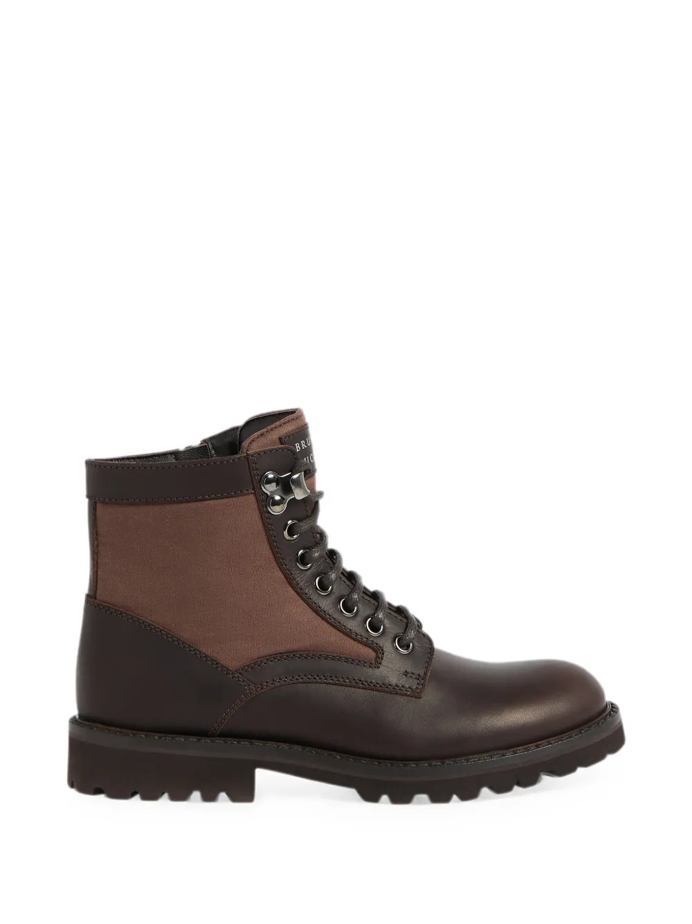 Brunello Cucinelli Kids lace-up leather boots Bruin