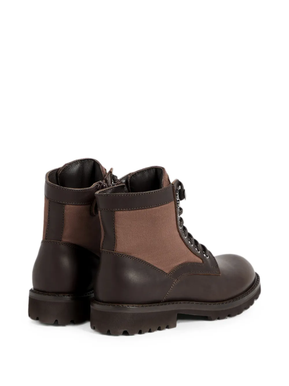 Brunello Cucinelli Kids lace-up leather boots Bruin