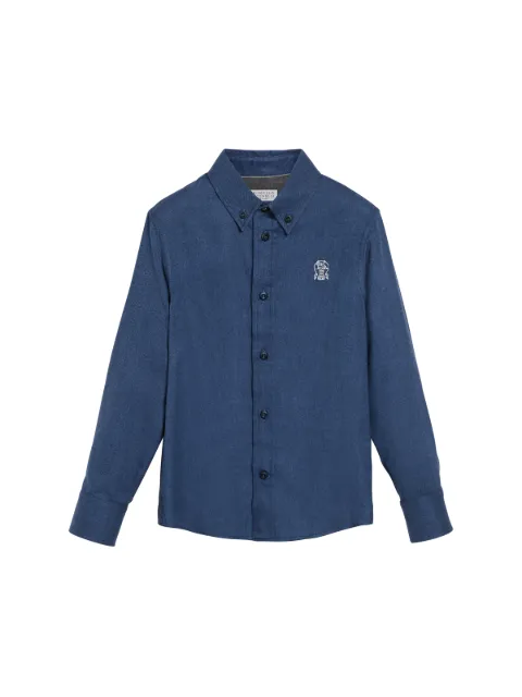Brunello Cucinelli Kids embroidered button-down shirt