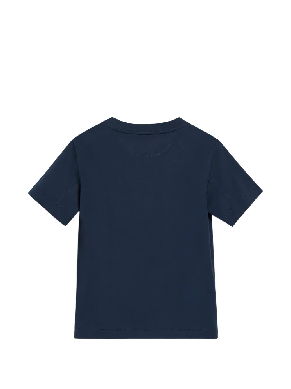 Brunello Cucinelli Kids Katoenen T-shirt met logoprint Blauw