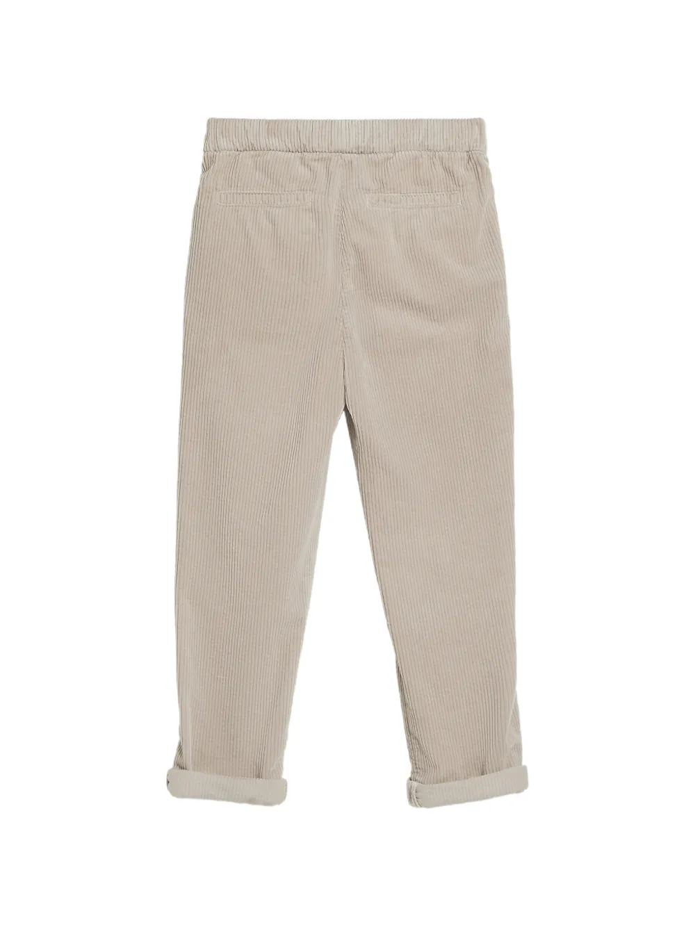 Brunello Cucinelli Kids Ribfluwelen plooibroek Beige