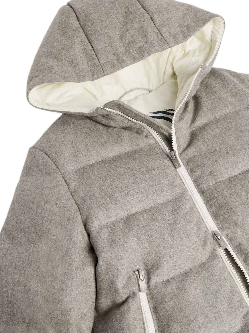 Brunello Cucinelli Kids Jack met capuchon Grijs