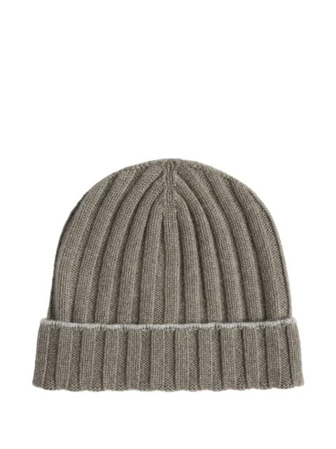 Brunello Cucinelli Kids ribbed cashmere beanie hat