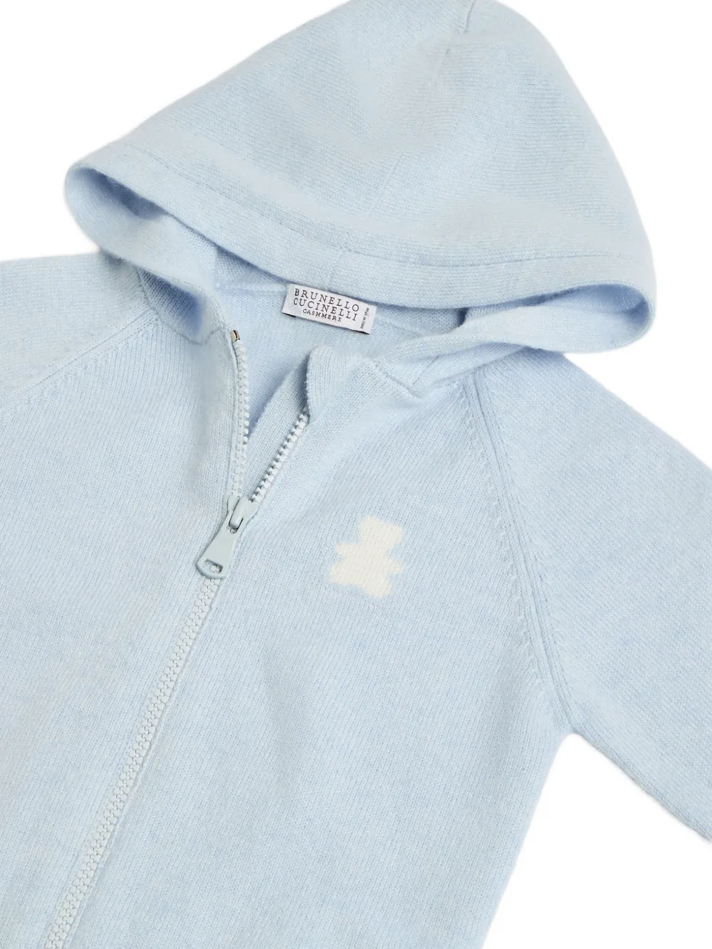 Brunello Cucinelli Kids Bernie kasjmier hoodie Blauw