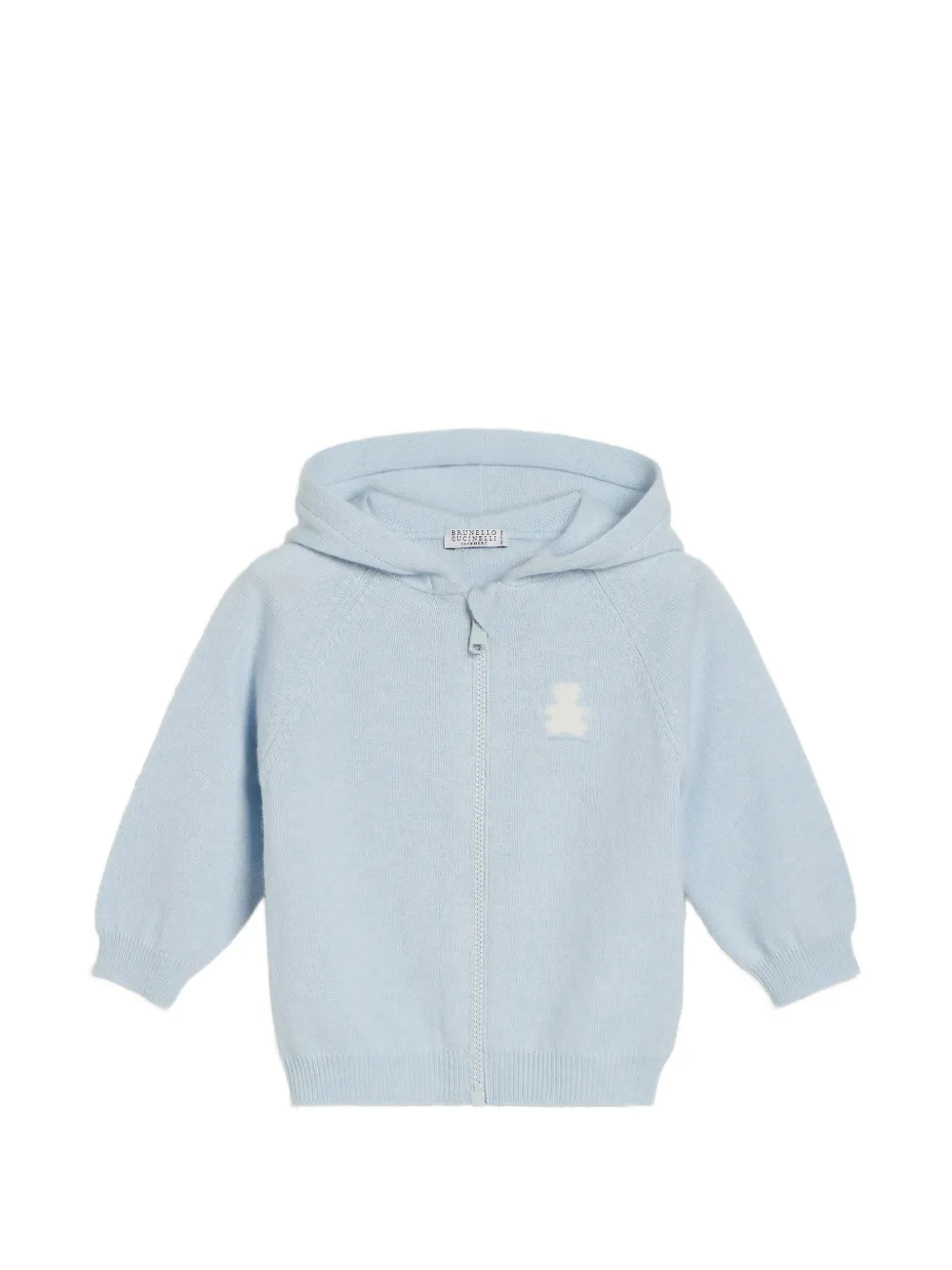 Brunello Cucinelli Kids Bernie kasjmier hoodie Blauw