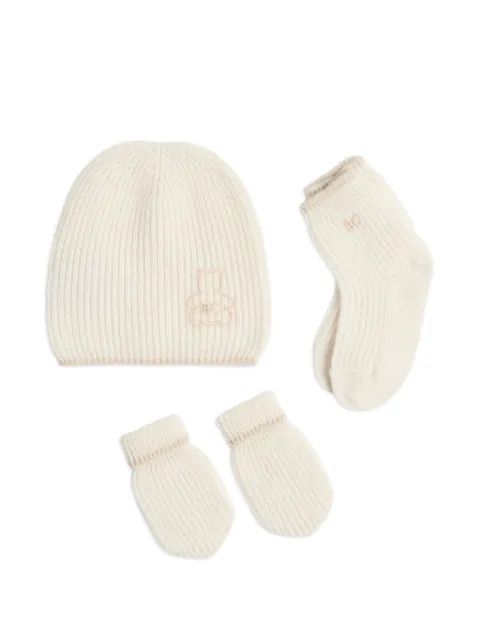 Brunello Cucinelli Kids Bernie beanie hat set (set of three)