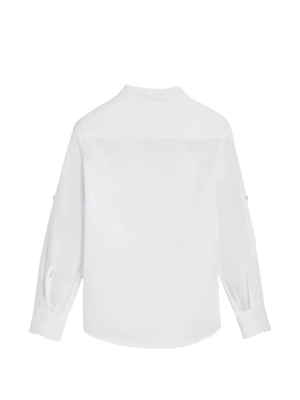 Brunello Cucinelli Kids Linnen shirt met ronde kraag Wit