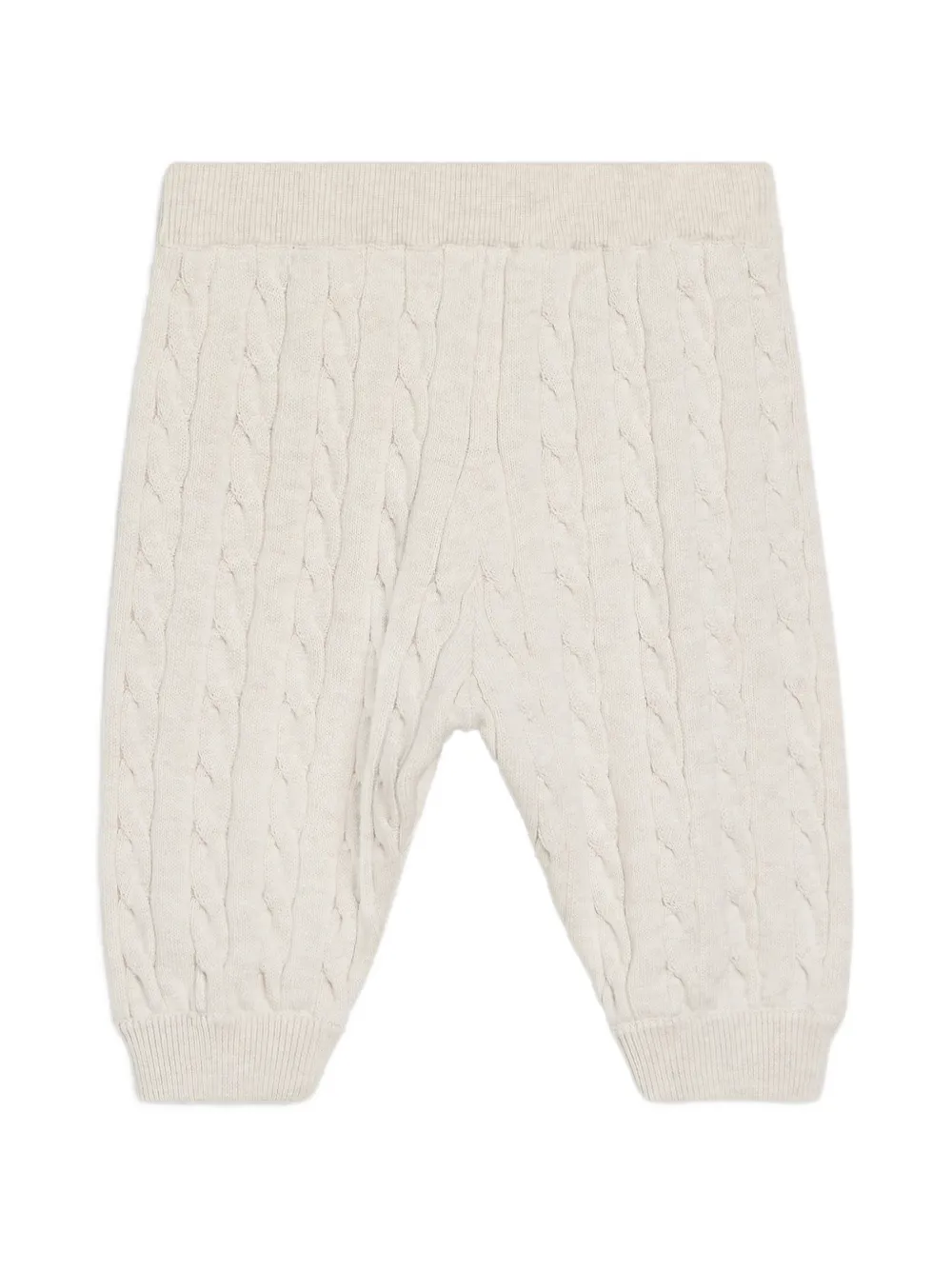 Brunello Cucinelli Kids Bernie kabelgebreide broek Beige