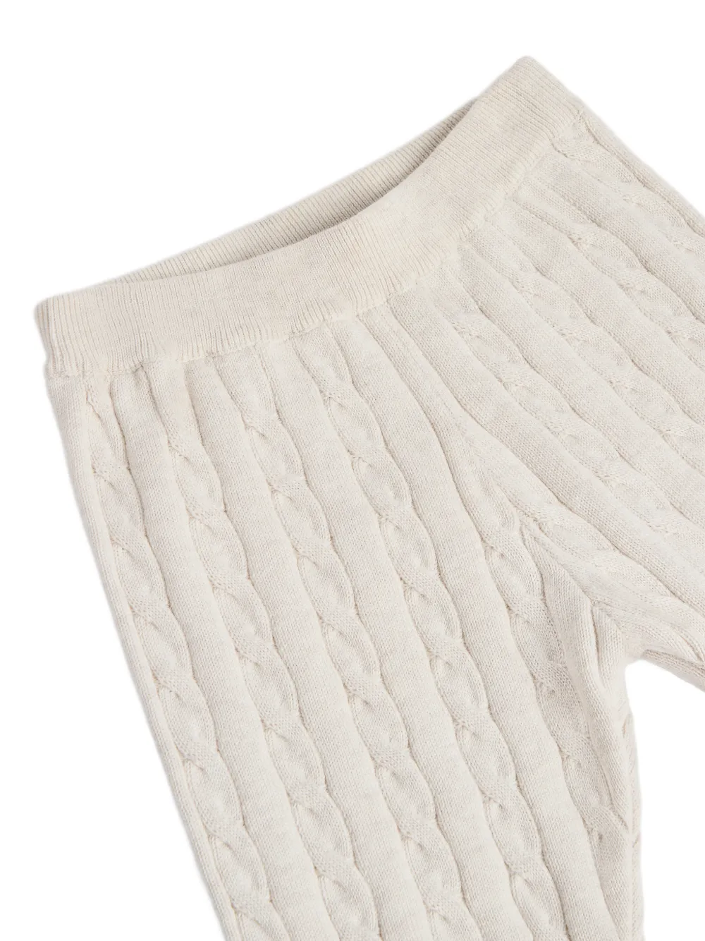 Brunello Cucinelli Kids Bernie kabelgebreide broek Beige