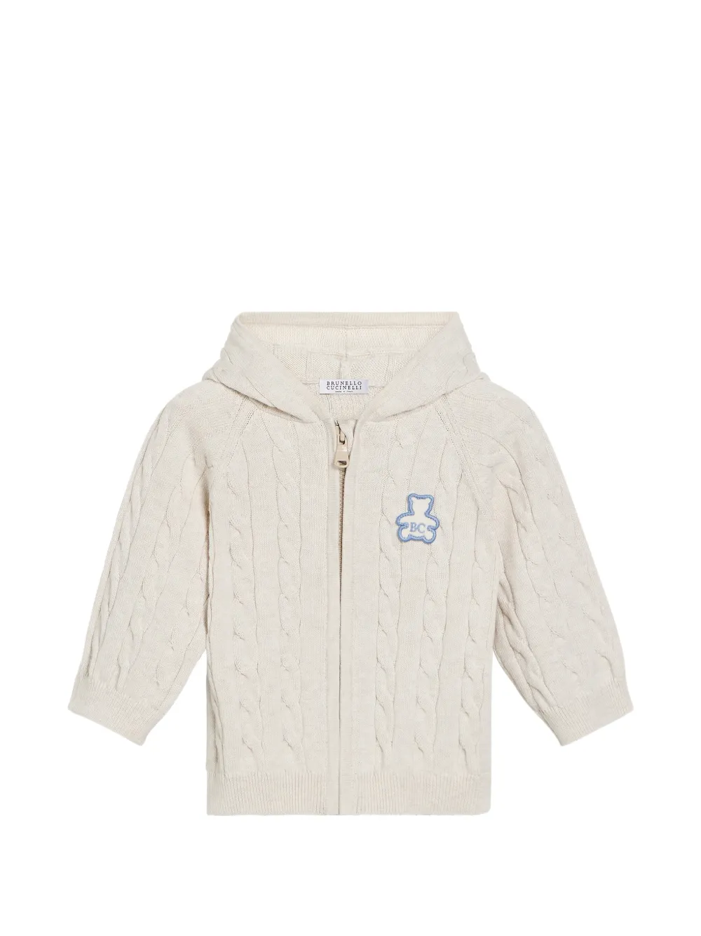 Brunello Cucinelli Kids Felpa Bernie con zip e cappuccio - Toni neutri