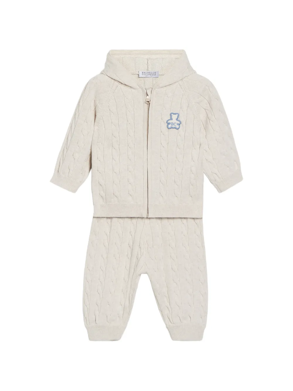 Brunello Cucinelli Kids Felpa Bernie con zip e cappuccio - Toni neutri