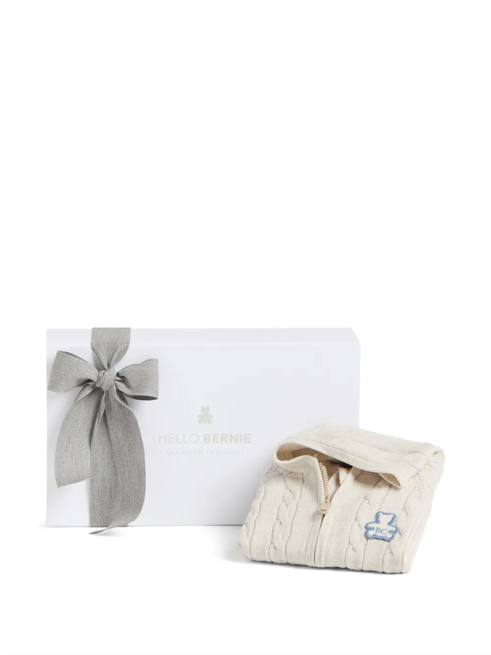 Brunello Cucinelli Kids Bernie hoodie met rits Beige