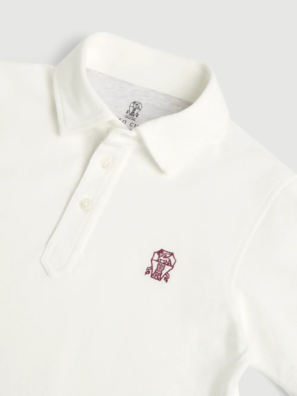 Brunello Cucinelli Kids Poloshirt met geborduurd logo Wit