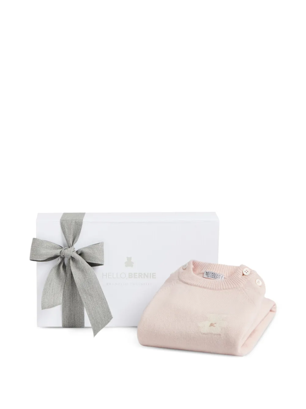 Brunello Cucinelli Kids Bernie kasjmier romper Roze