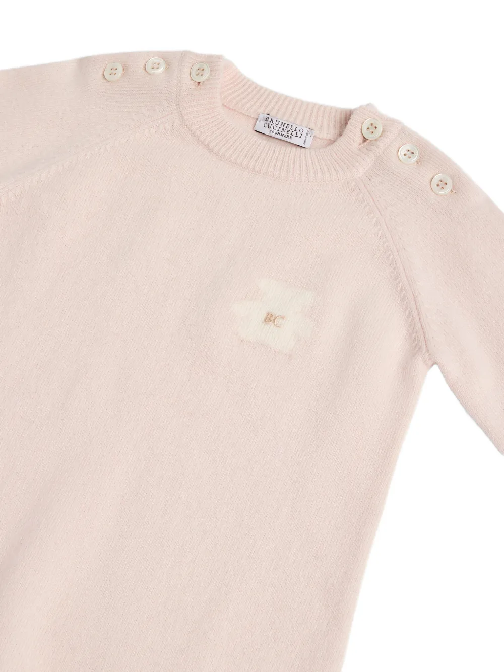 Brunello Cucinelli Kids Bernie kasjmier romper Roze