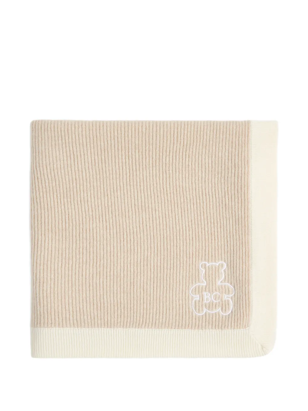 Brunello Cucinelli Kids Coperta Bernie a coste - Toni neutri