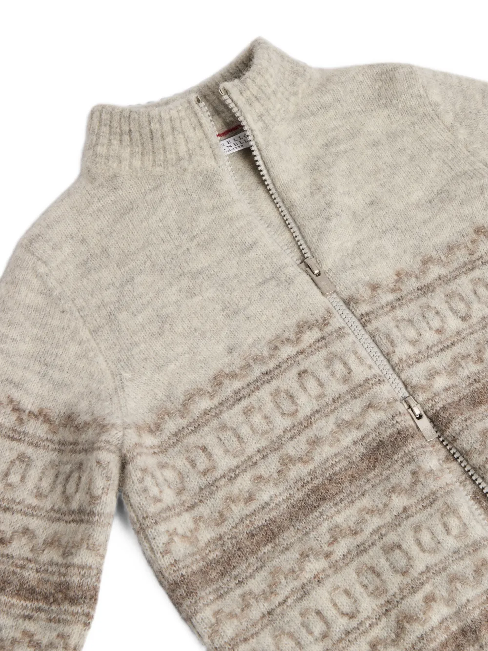 Brunello Cucinelli Kids Vest met rits Beige