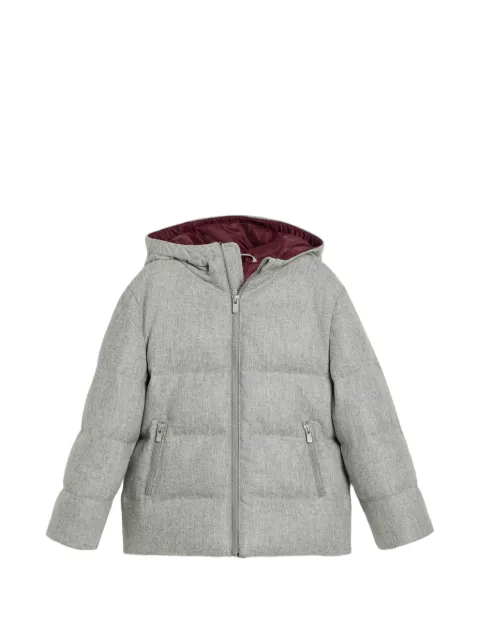 Brunello Cucinelli Kids hooded flannel jacket