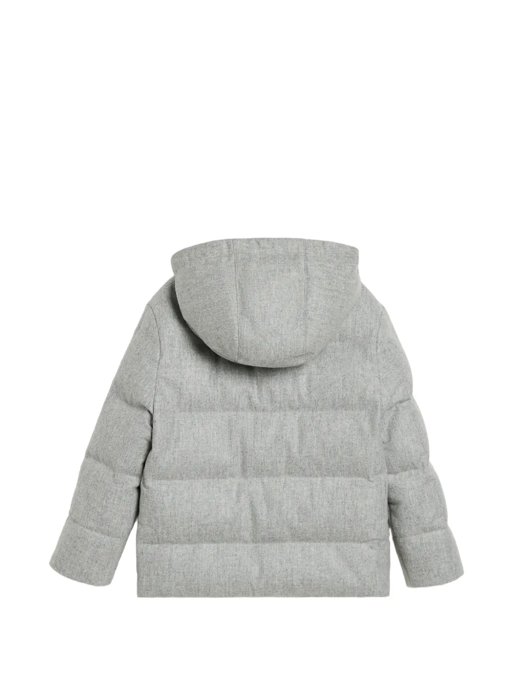 Brunello Cucinelli Kids Flannel jack met capuchon Grijs