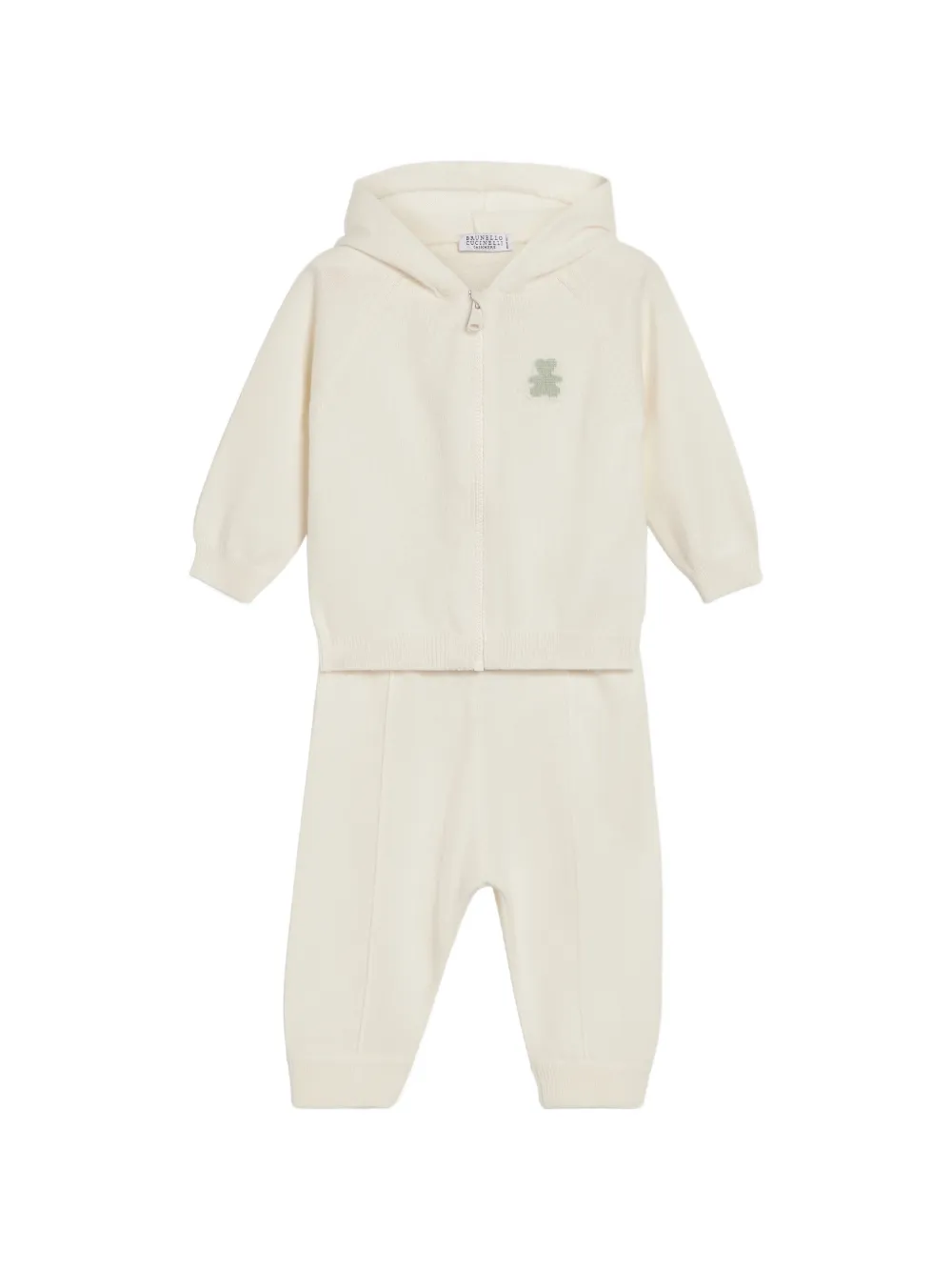 Brunello Cucinelli Kids Tuta Bernie in cashmere - Toni neutri