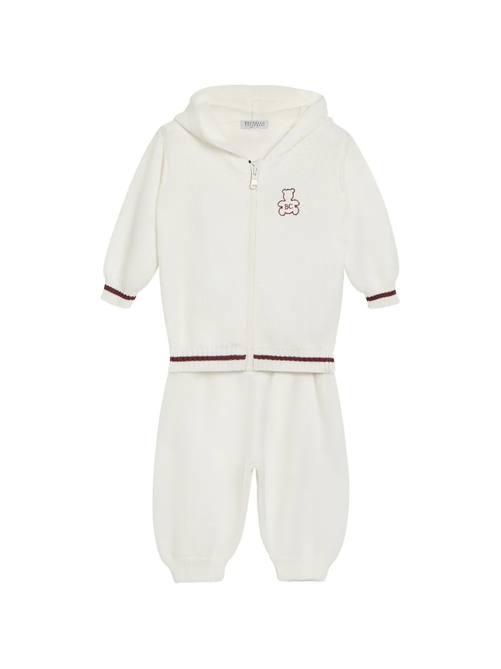 Brunello Cucinelli Kids Tuta sportiva Bernie - Bianco