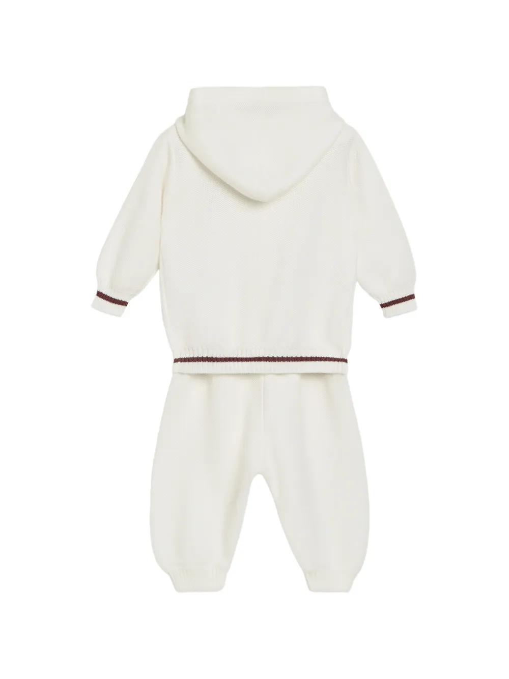Brunello Cucinelli Kids Bernie honingraat gebreid trainingspak Wit