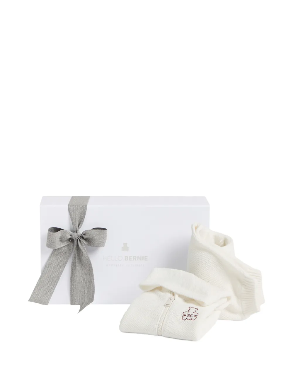 Brunello Cucinelli Kids Bernie honingraat gebreid trainingspak Wit