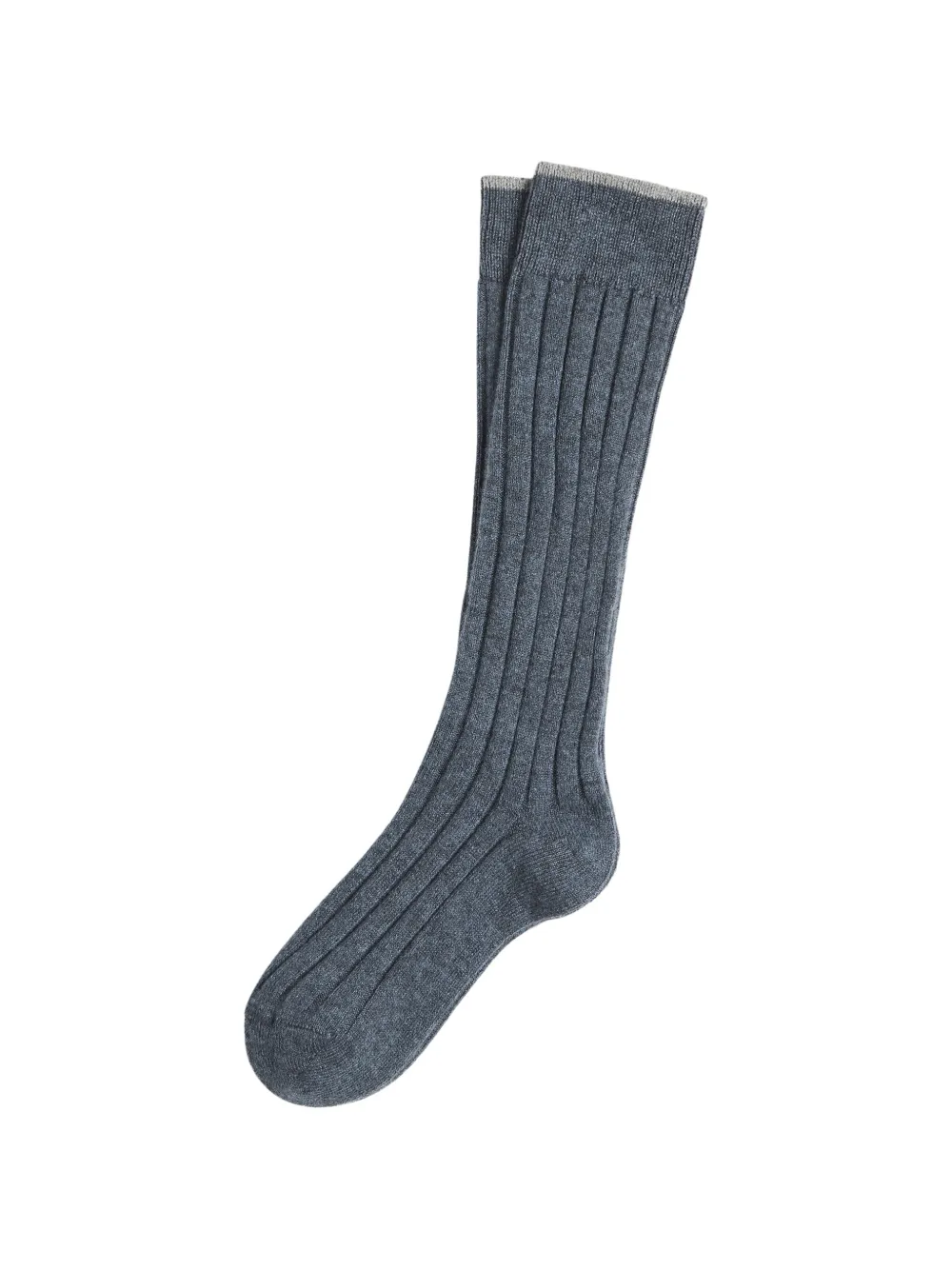 Brunello Cucinelli Kids Calzini a coste - Blu