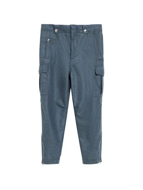 Brunello Cucinelli Kids wool flannel cargo pants