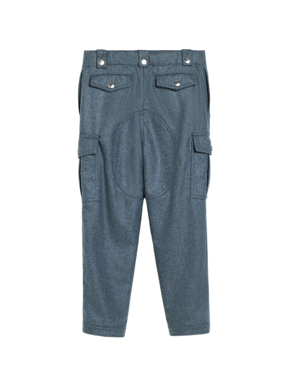 Brunello Cucinelli Kids Wollen flanellen cargo broek Blauw