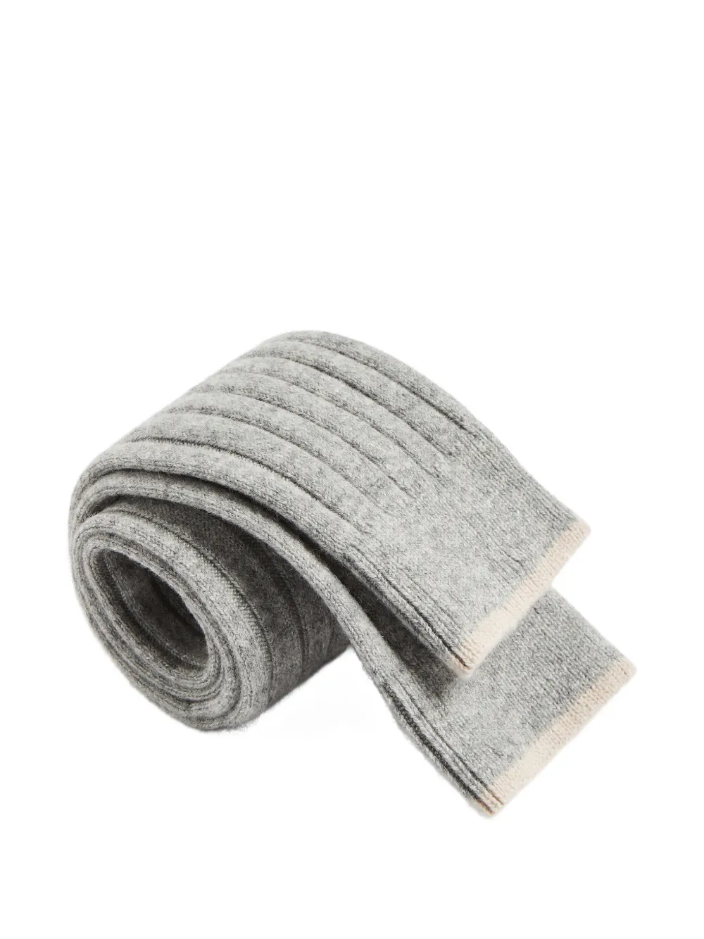 Brunello Cucinelli Kids Ribgebreide kasjmier sokken Grijs