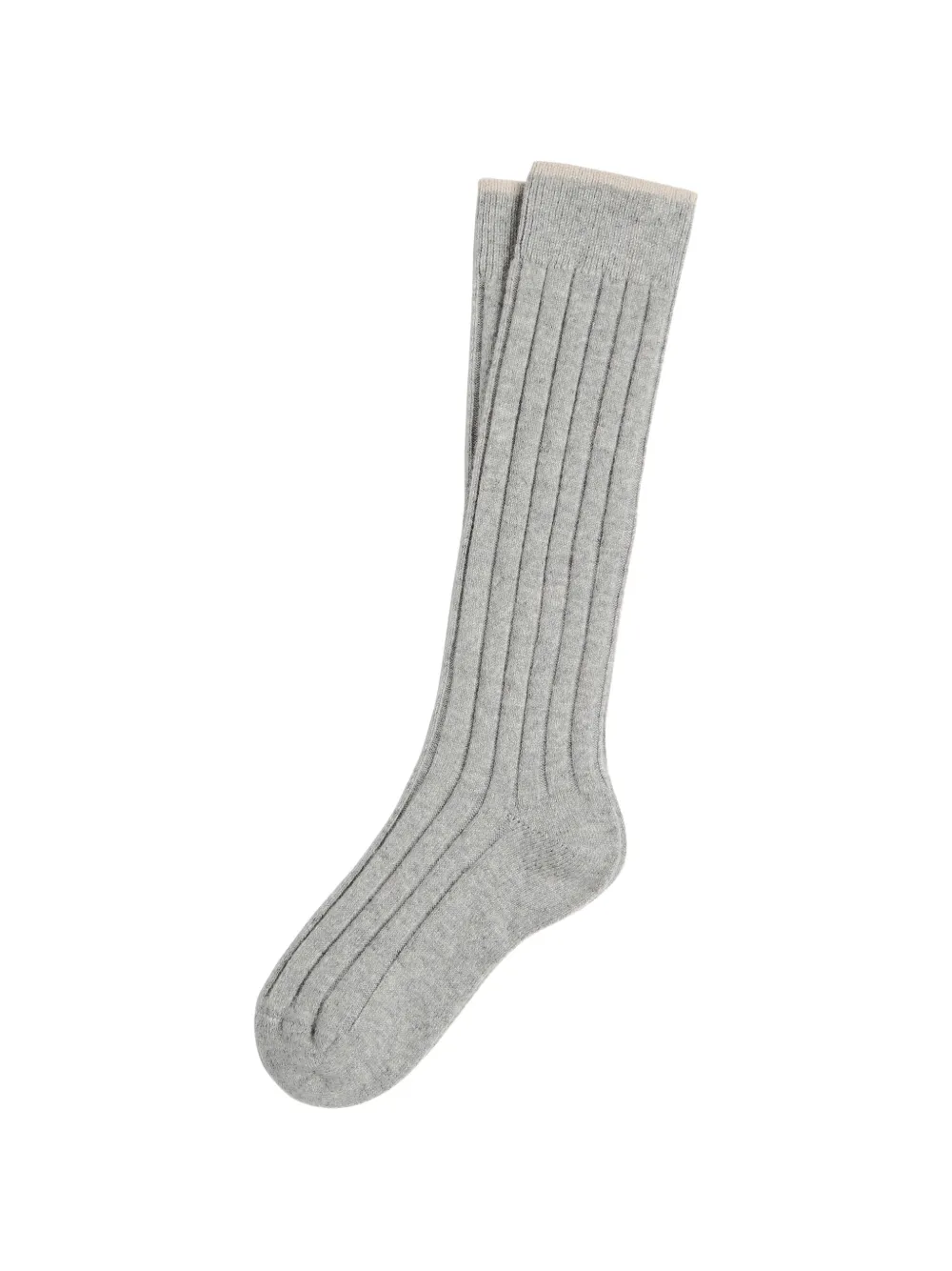 Brunello Cucinelli Kids Calzini a coste - Grigio