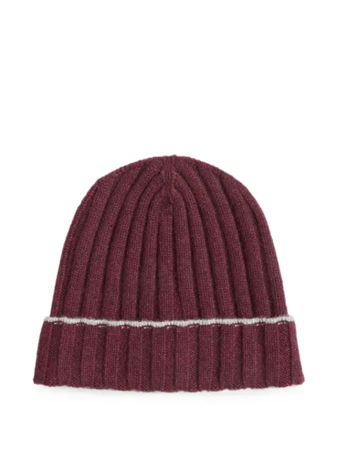 Brunello Cucinelli Kids cashmere wide rib beanie hat