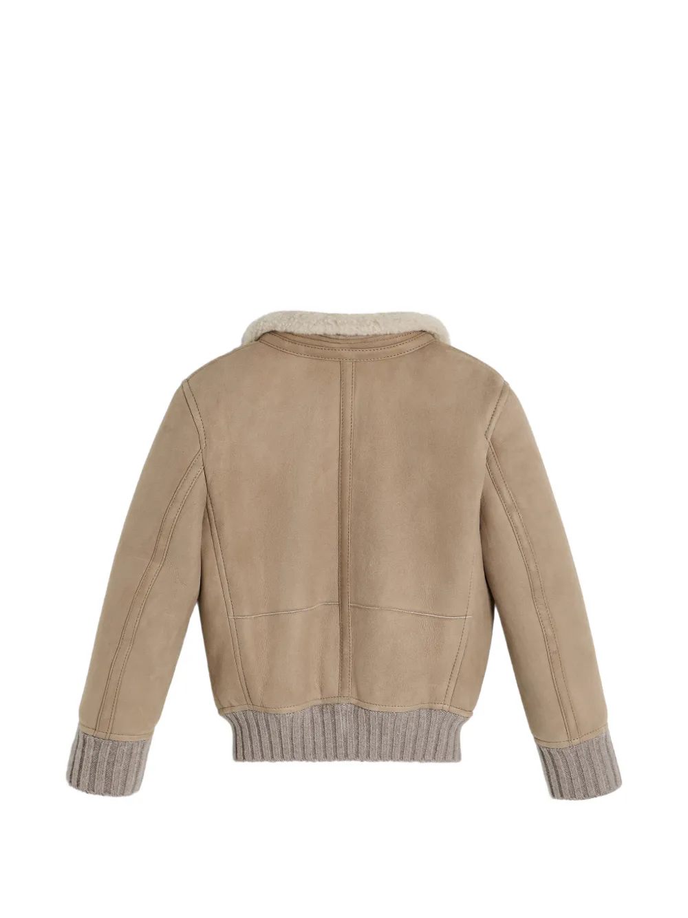 Brunello Cucinelli Kids Lammy bomberjack Beige