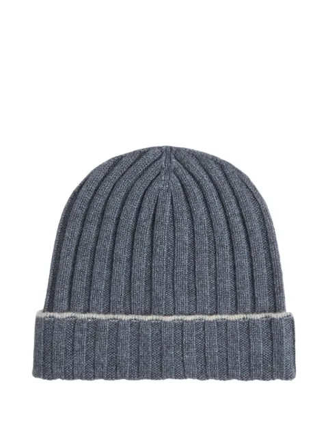Brunello Cucinelli Kids bonnet en cachemire à design côtelé