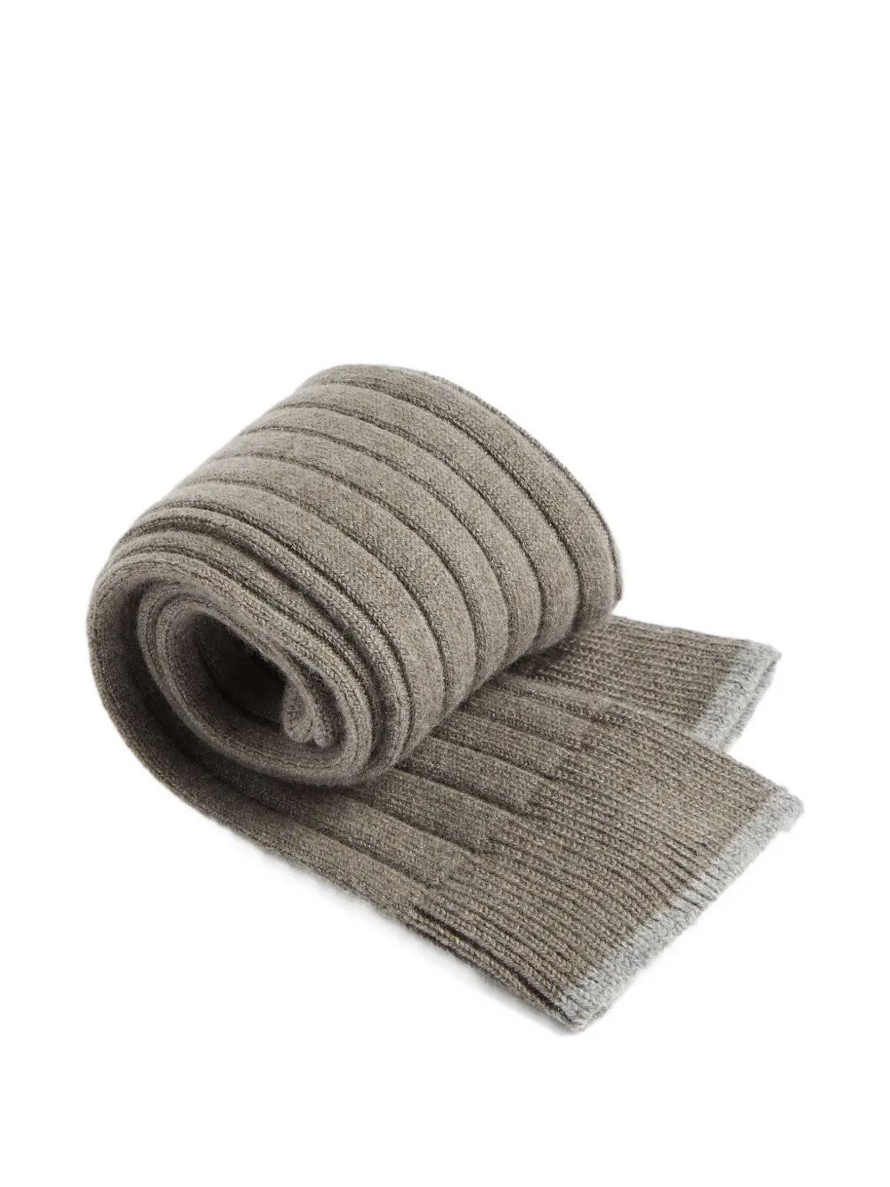 Brunello Cucinelli Kids Ribgebreide kasjmier sokken Beige