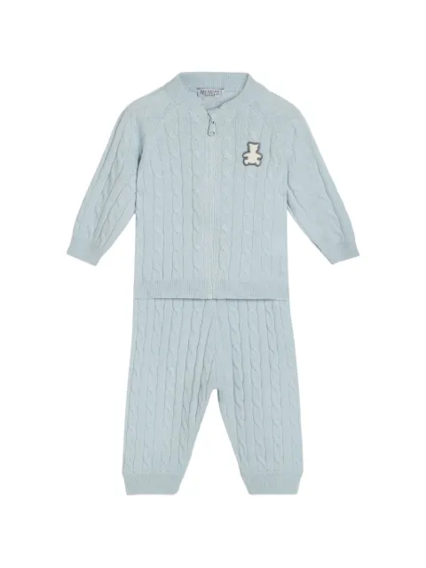 Brunello Cucinelli Kids Bernie cable-knit sweatshirt and trousers set