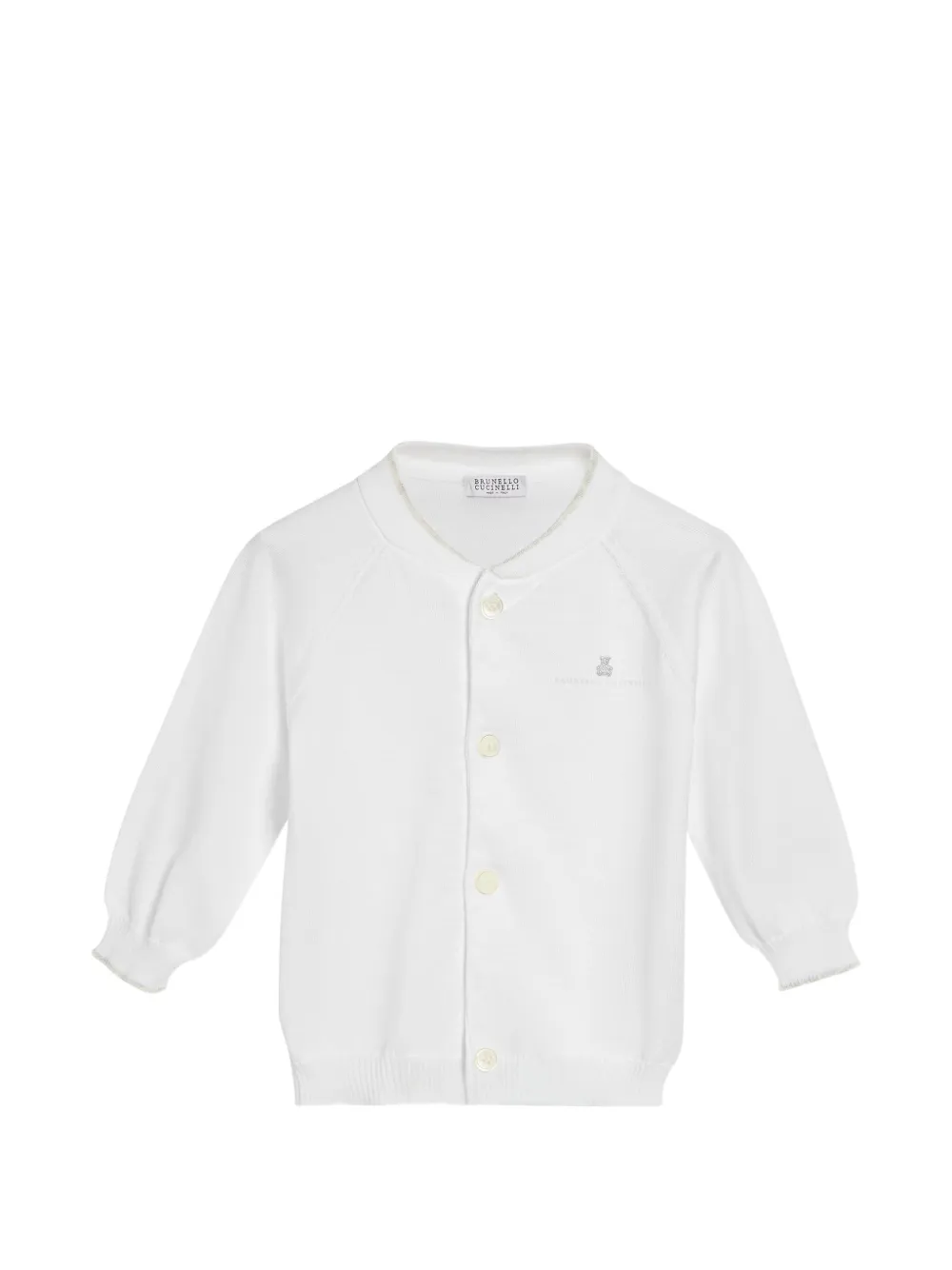 Brunello Cucinelli Kids Bernie cotton cardigan - Weiß
