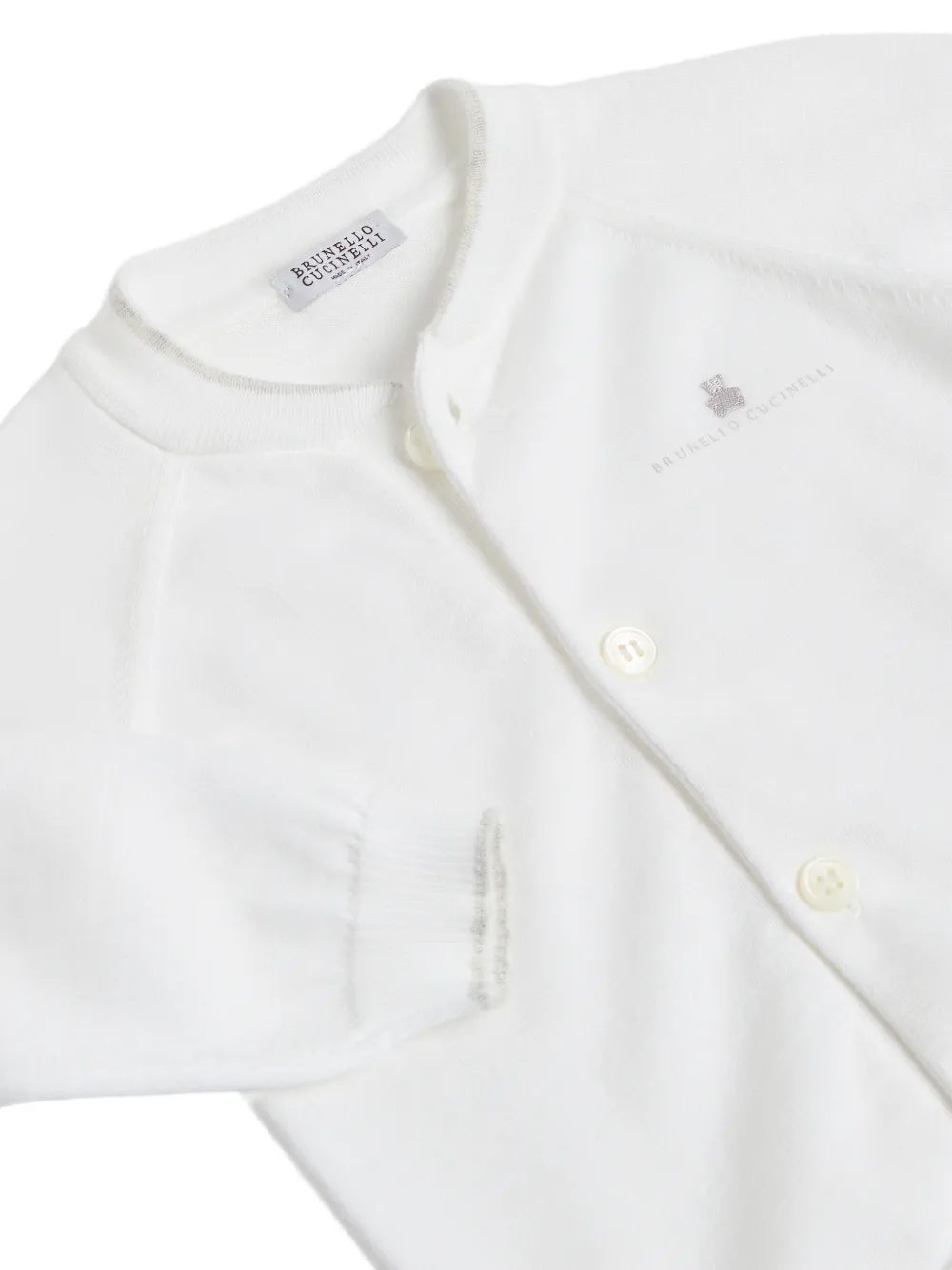 Brunello Cucinelli Kids Bernie cotton cardigan Wit