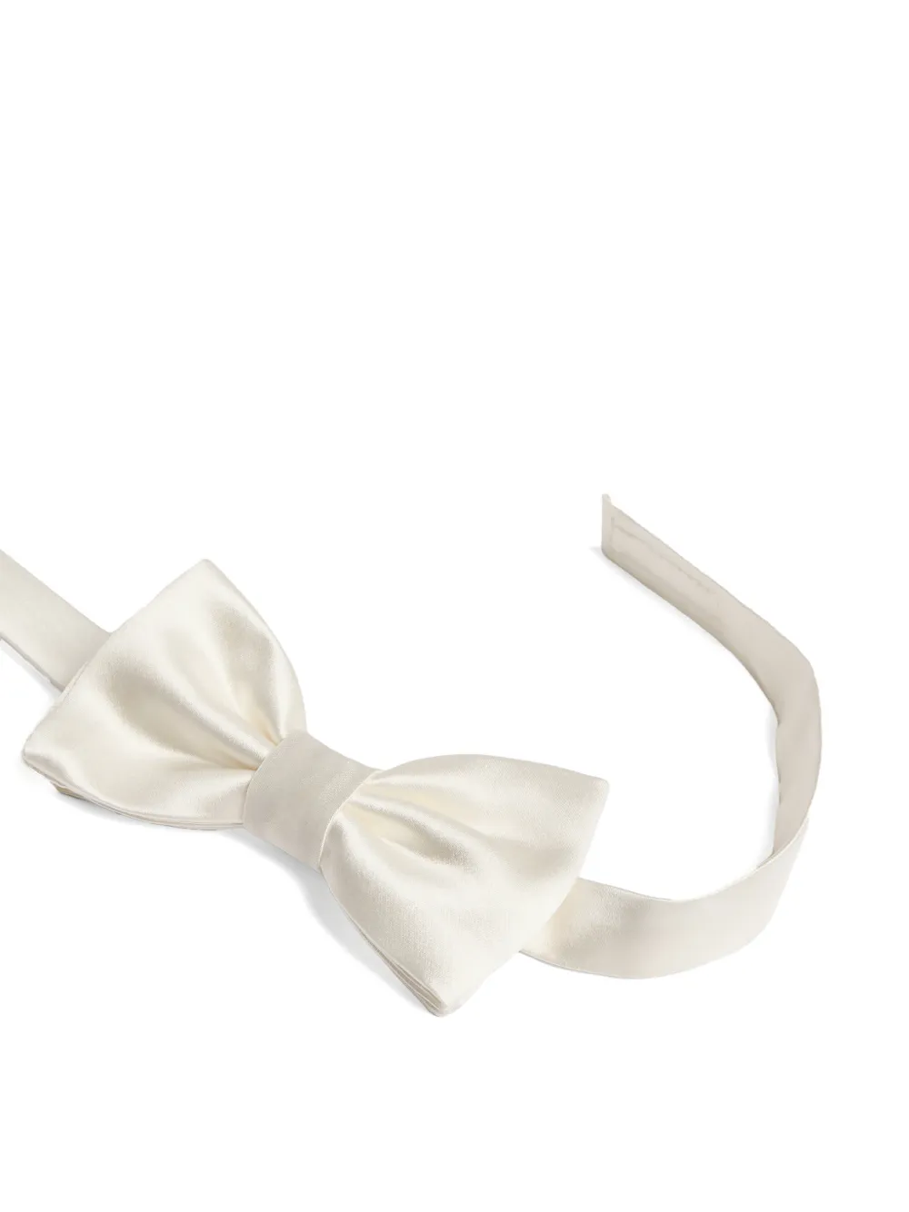 Brunello Cucinelli Kids satin-finish bow tie Wit