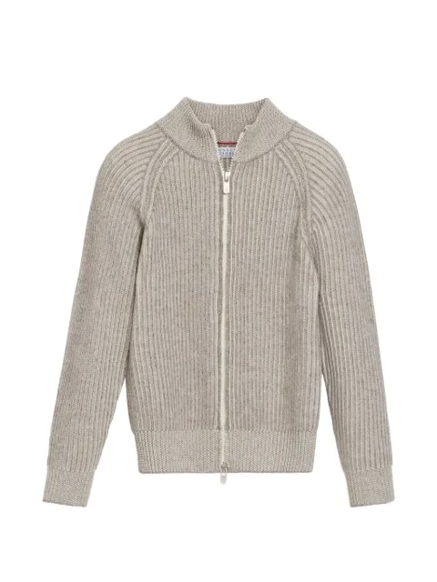 Brunello Cucinelli Kids English rib cashmere cardigan