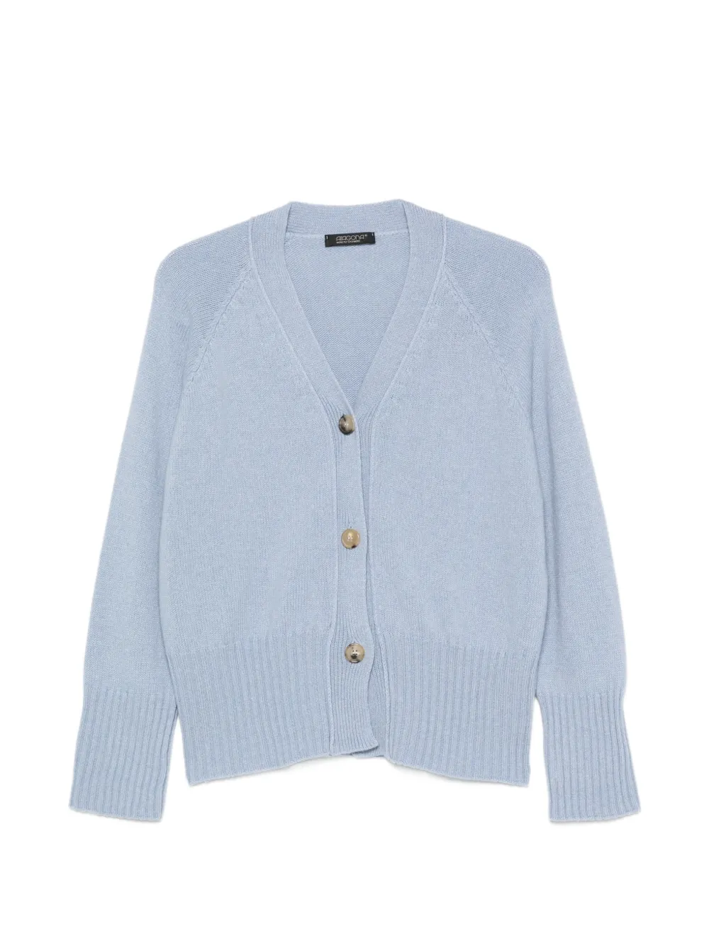 Aragona V-neck ribbed-knit cardigan - Blau