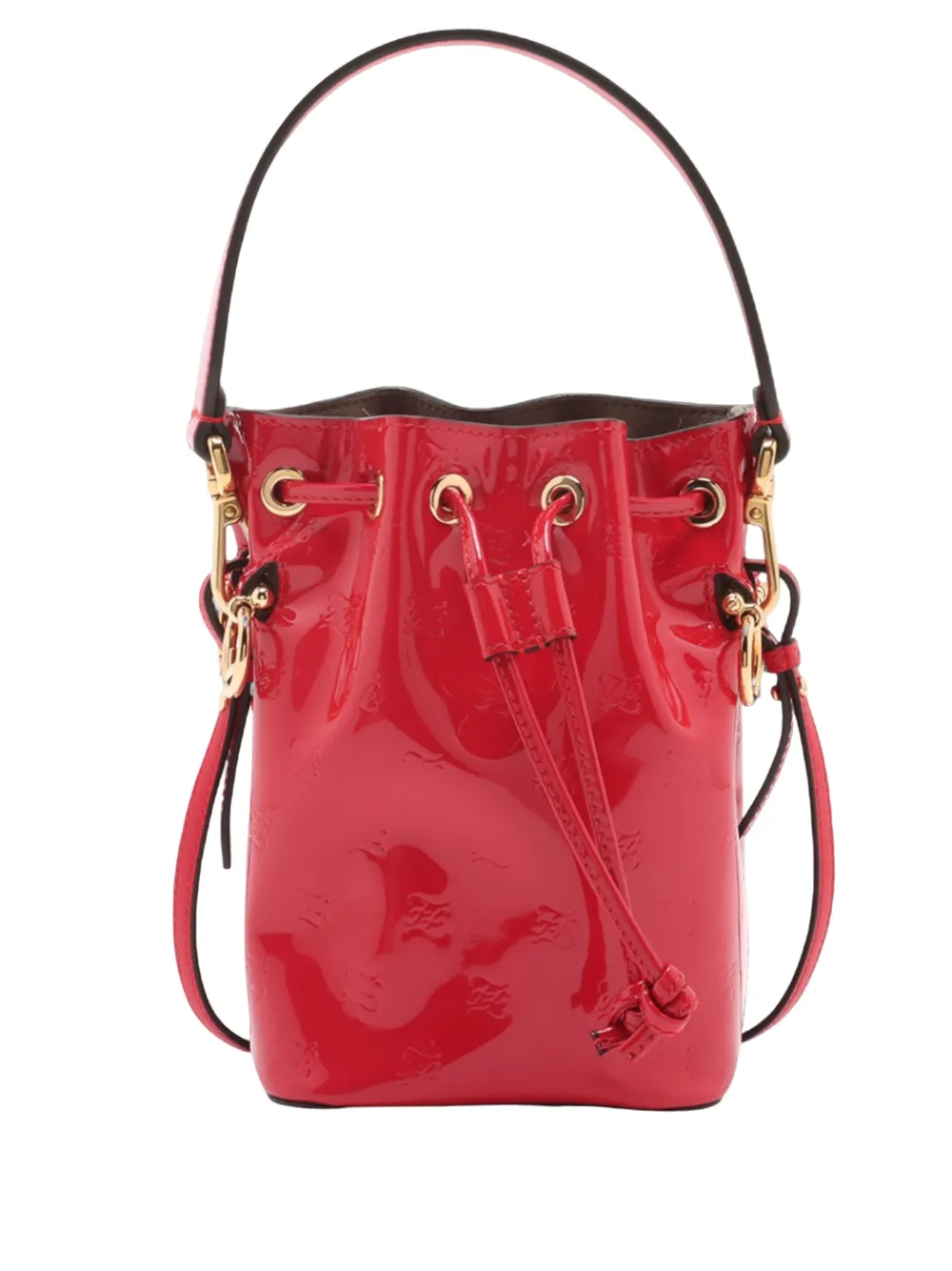 Fendi Pre-Owned 2000 Mini Patent Mon Tresor Bucket Bag satchel - Rot